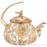 Чайник 2,2 л эмалированный белый &quot;Agness /Ренессанс /Розы&quot; / 210646