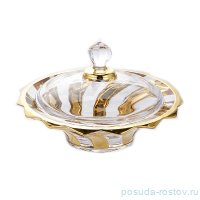 Ваза для фруктов 21 см с крышкой &quot;Пикадилли /С золотом 2&quot; / 157074