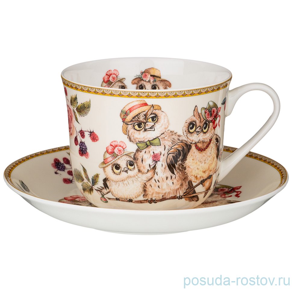 Чайная пара 500 мл 1 шт "Owls party" / 252048
