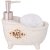 Дозатор для моющего средства 16,5 х 8,5 х 16,5 см 470 мл + губка "bath" / 332220
