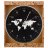 Часы настенные 30 см кварцевые черные &quot;WORLD MAP&quot; / 197439