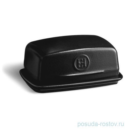 Маслёнка 16,5 x 11,5 х 7,5 см чёрная &quot;Emile Henry&quot; / 379079