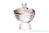 Ваза для фруктов 22 см с крышкой н/н &quot;Вэйв /Янтарно-красная&quot; R-G / 133379