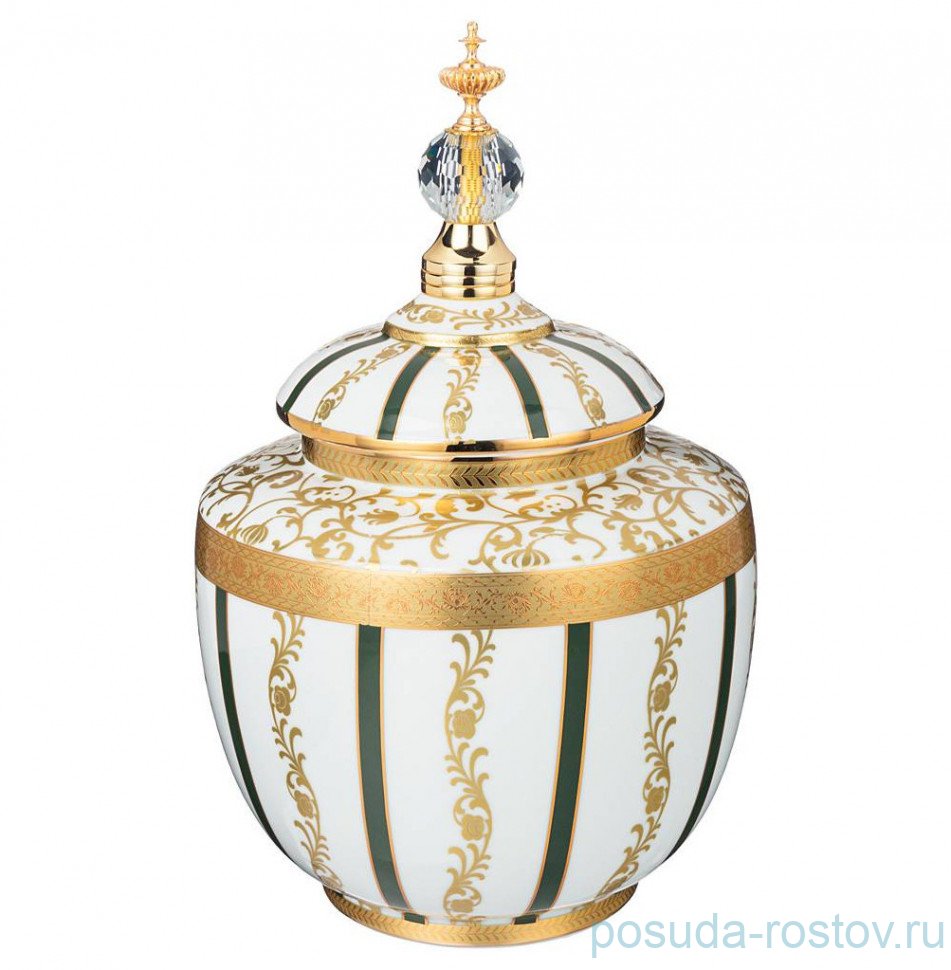 Конфетница 22 х 22 х 35 см с крышкой "Crown" / 273826