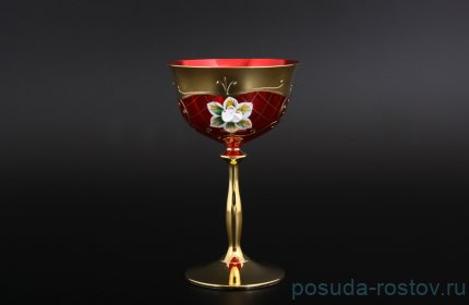 Креманки/мартинки 6 шт &quot;Анжела /Лепка красная /с золотом&quot; U-R / 094457