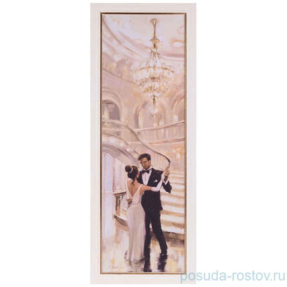 Картина 30 х 90 см /рамка белая с золотой окантовкой / 262069