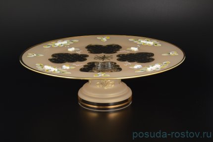 Тортница 30 см н/н матово-золотая &quot;Лепка&quot; U-R / 096634