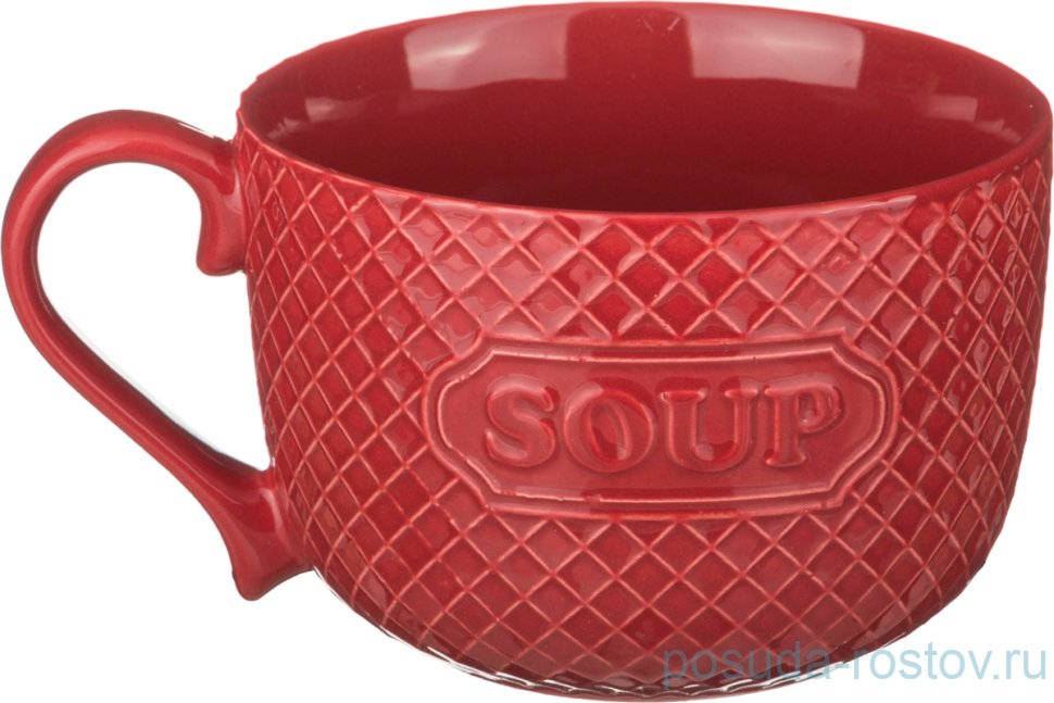 Бульонница 600 мл красная "Сетка /Soup" / 203053 Бульонница 600 мл красная "Сетка /Soup" / 203053
