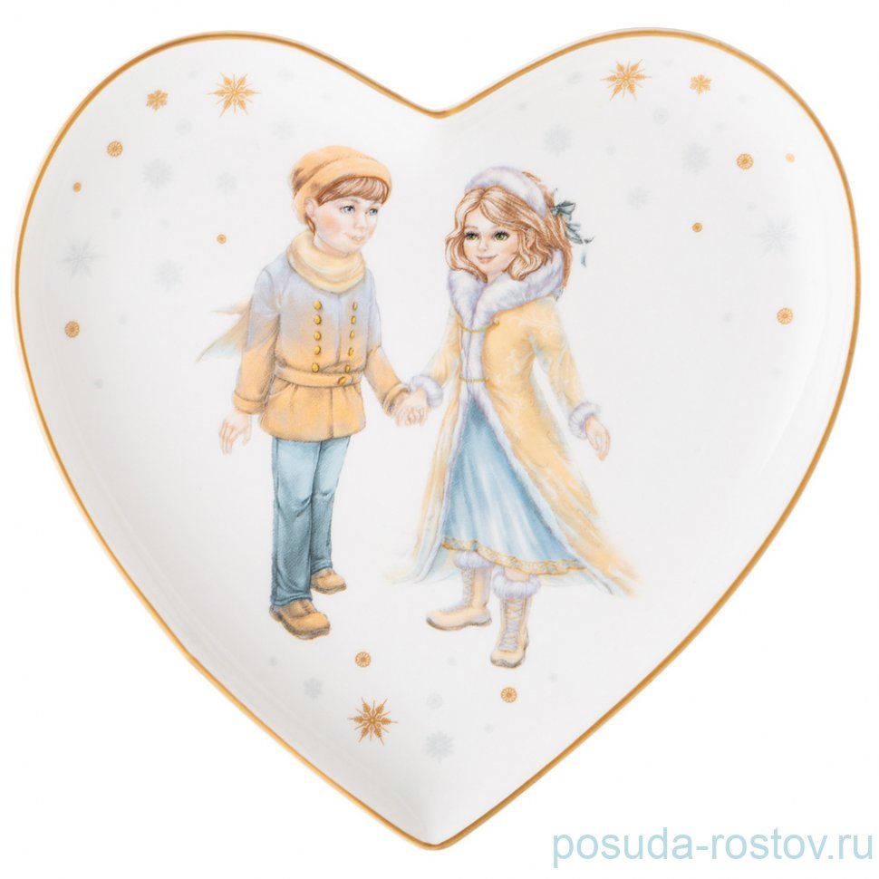 Тарелка 15 х 2 см Сердце "Снежная королева" / 337926