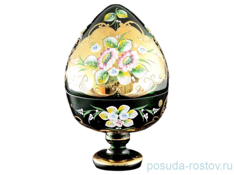 Ваза 24 см с крышкой н/н "Лепка зелёная" / 086713 Ваза 24 см с крышкой н/н "Лепка зелёная" / 086713
