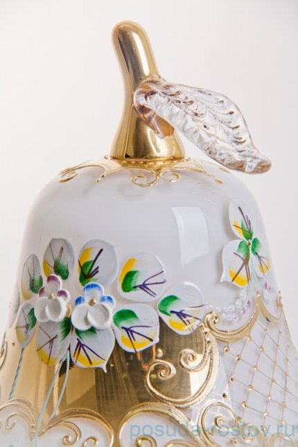 Ваза с крышкой - груша &quot;Лепка белая&quot; большая / 046753