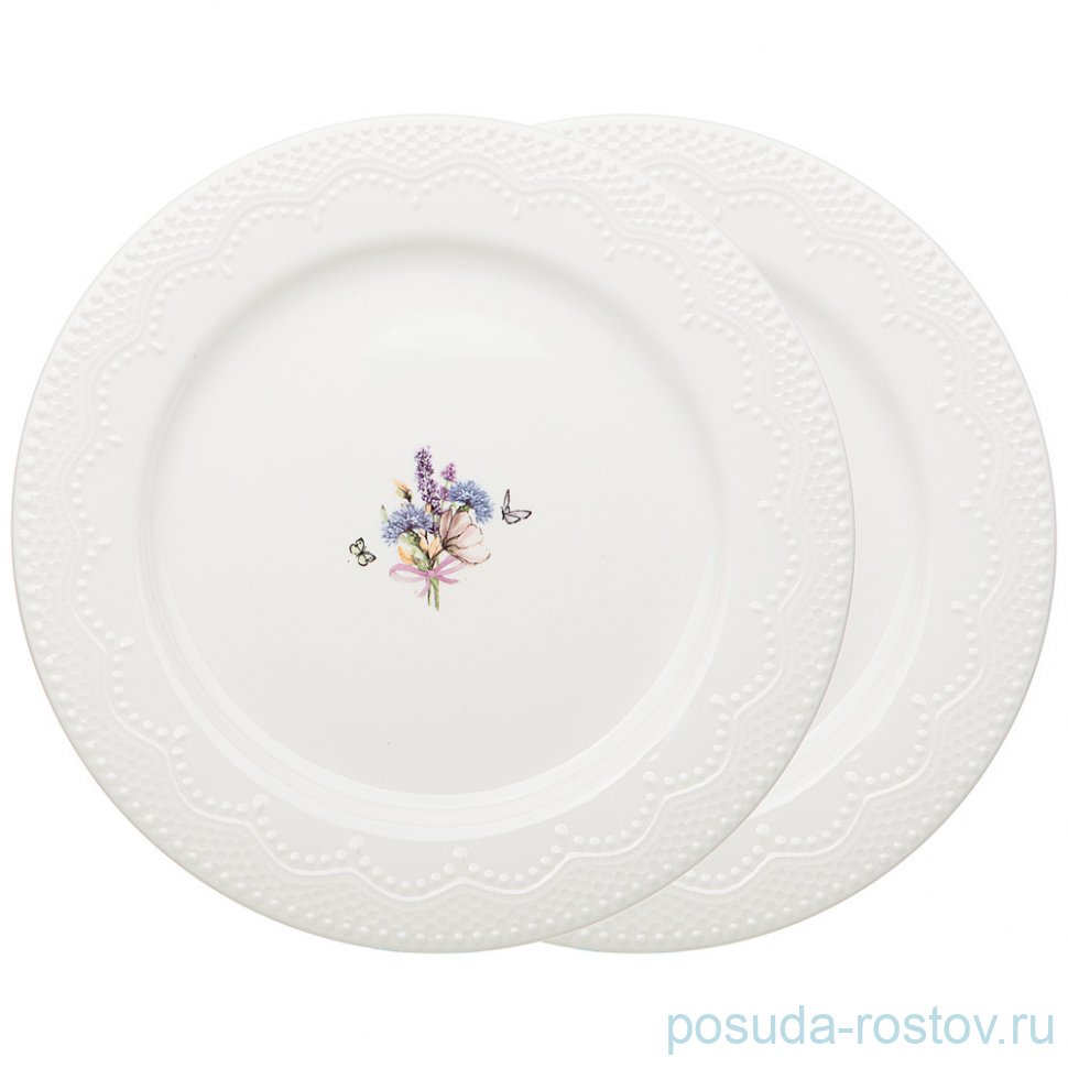Набор тарелок 21 см 2 шт "прованс /ажур" / 236653 Набор тарелок 21 см 2 шт "прованс /ажур" / 236653