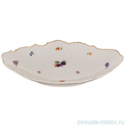 Блюдо 34 см овальное (глубокое) для хлеба &quot;Бернадотт /Сливы /СК&quot; / 280958