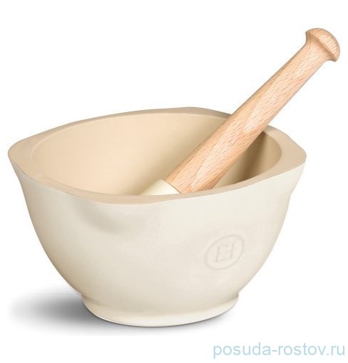 Ступка с пестиком 450 мл крем Emile Henry / 379086 Ступка с пестиком 450 мл крем Emile Henry / 379086
