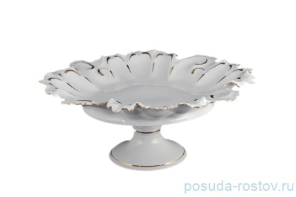 Блюдо 35 см фигурное круглое н/н &quot;Корона /Золотой узор&quot; / 093961
