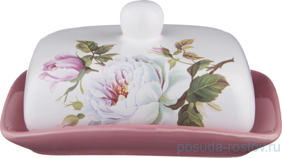 Маслёнка 17 х 12 х 10 см "Шиповник" / 202671 Маслёнка 17 х 12 х 10 см "Шиповник" / 202671