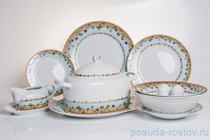 Столовый сервиз на 6 персон 28 предметов &quot;Кайро /Бабочки&quot; / 039304