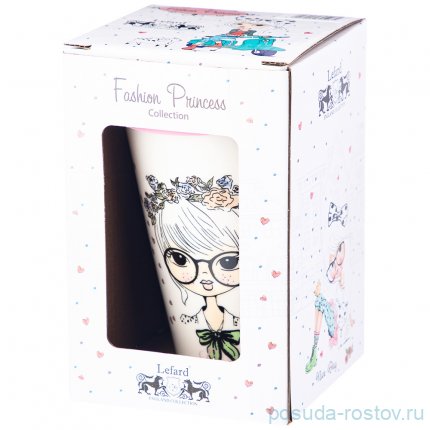 Кружка 400 мл с силиконовой крышкой &quot;fashion princess&quot; / 234860