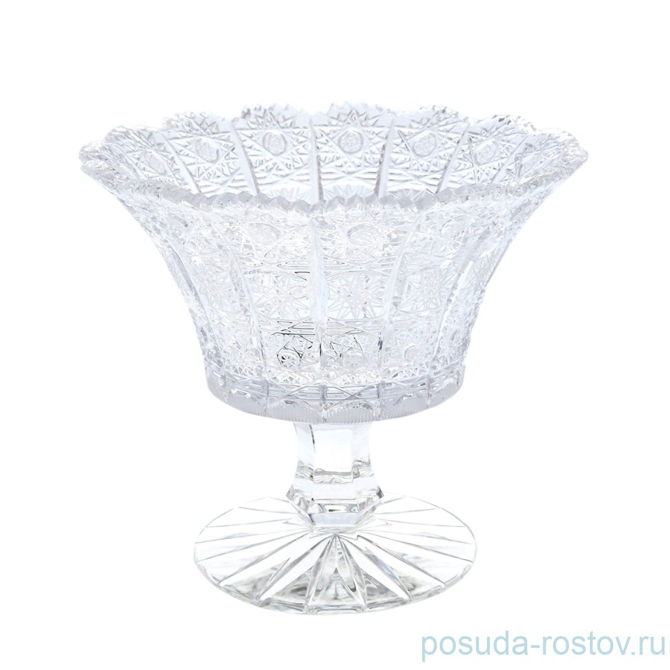 Вазочка 15 см н/н "Glasspo /Хрусталь резной" / 011740