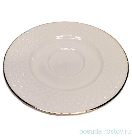 Блюдце 12,5 см 1 шт "диаманд голд" / 303791 Блюдце 12,5 см 1 шт "диаманд голд" / 303791