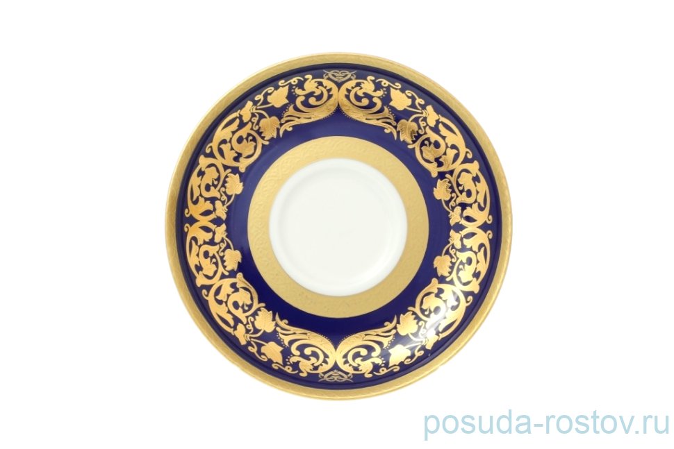 Набор блюдец 14,5 см 6 шт "Наталия /Кобальт в золотой роскоши" / 137671