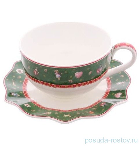 Чайная пара 310 мл "Christmas world /Green 2" / 337502 Чайная пара 310 мл "Christmas world /Green 2" / 337502