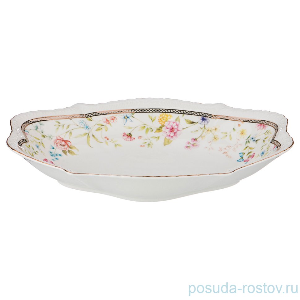Фруктовница 25 х 16 х 4 см овальная "Луговые цветы" / 189487
