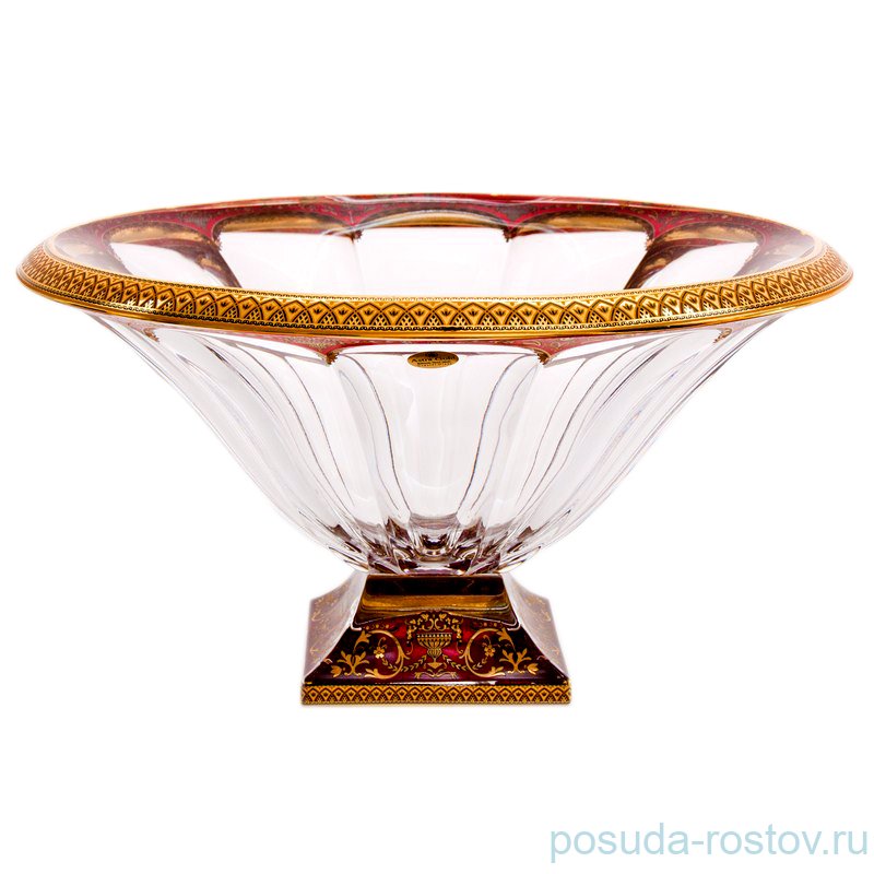 Ваза для фруктов 33 см "Панель /Красная" / 057453