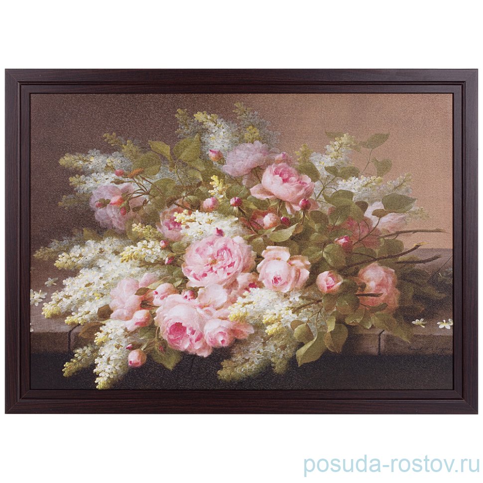 Картина 50 х 70 см "Цветы" /рамка венге / 262068