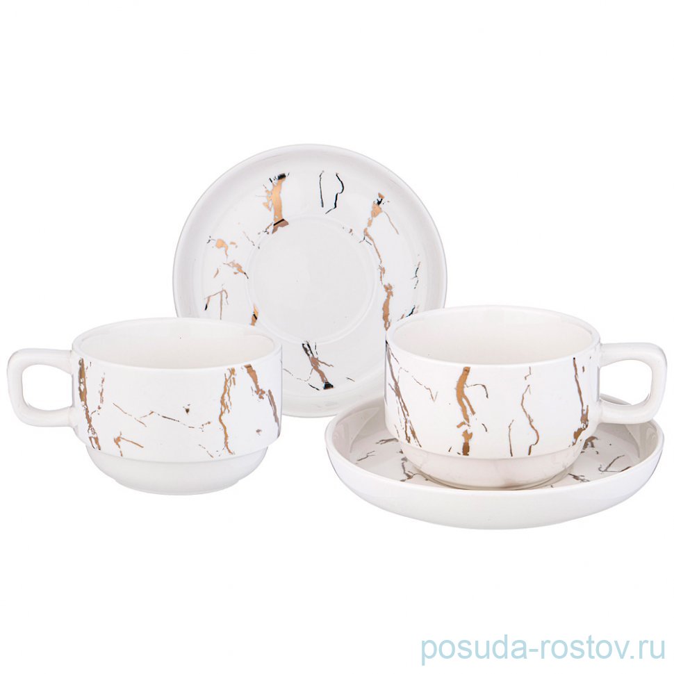 Набор чайных пар 200 мл 2 шт "Fantasy /Белое" / 331447