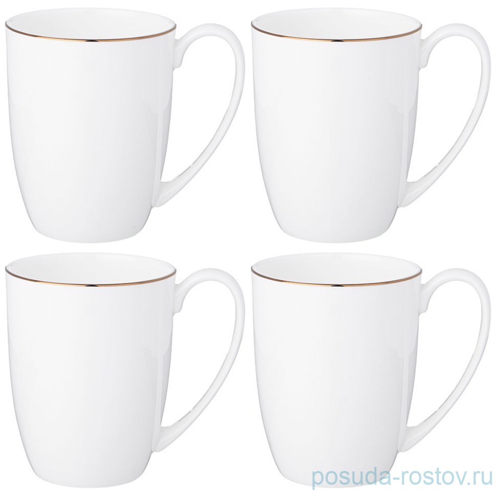 Набор кружек 350 мл 4 шт "Кристал голд" / 336375
