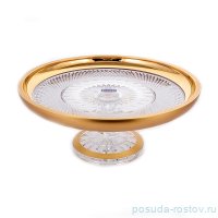 Ваза для фруктов 30.5 см н/н &quot;Фелиция /Хрусталь с золотом&quot; / 132481