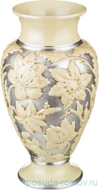 Ваза для цветов 38 см &quot;Millennio /Цветы на платине&quot; / 189913