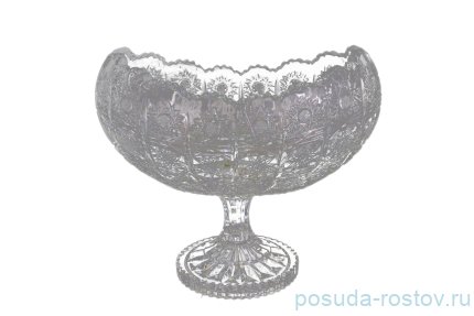 Ваза для конфет 20 см Ладья н/н &quot;S.Crystal /Хрусталь резной&quot; / 060353