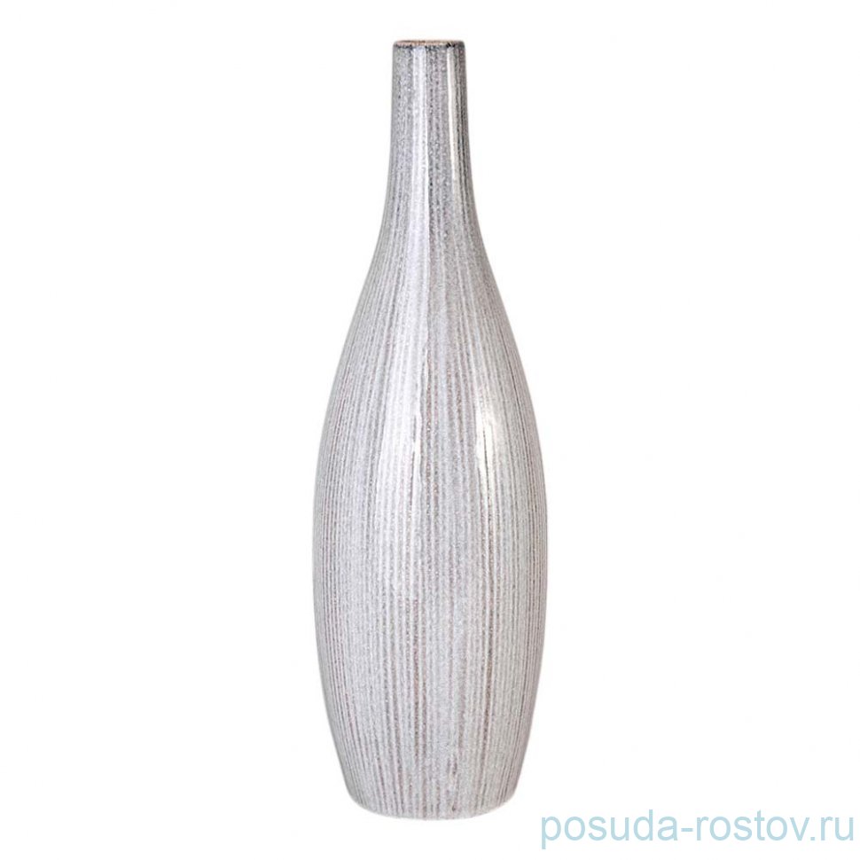 Ваза керамическая 15*15*46,5 см  цвет: серый / 361275