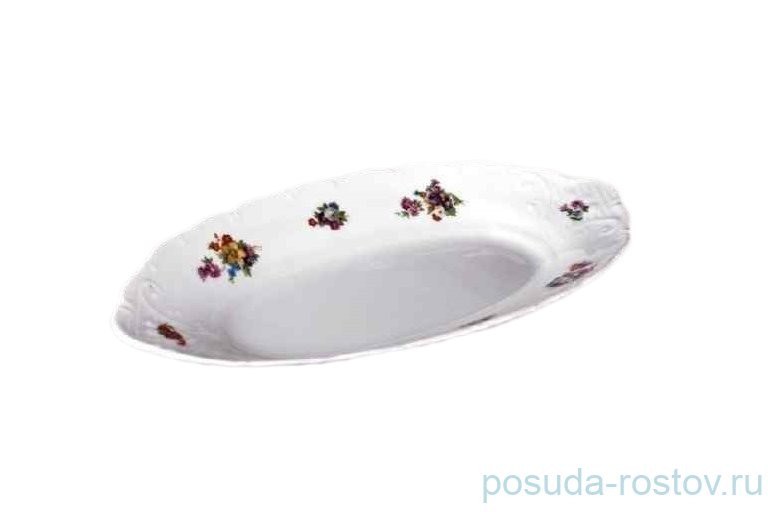 Блюдо 26 см овальное "Лиана /Весенний букет" / 046558
