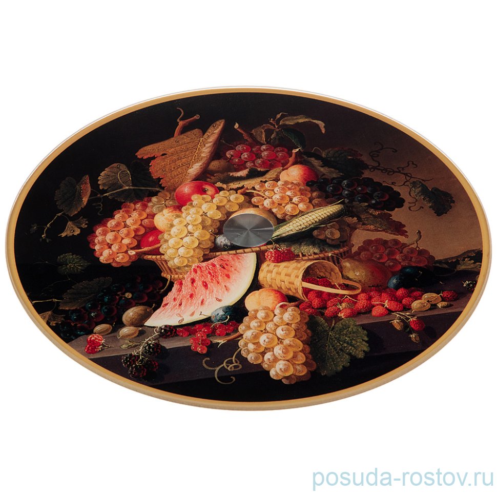 Блюдо 32 х 3 см вращающееся круглое "Изобилие" / 224876