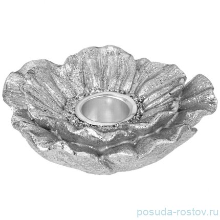 Подсвечник 10,3 х 10 х 4 см серебро &quot;Flower&quot; / 334455