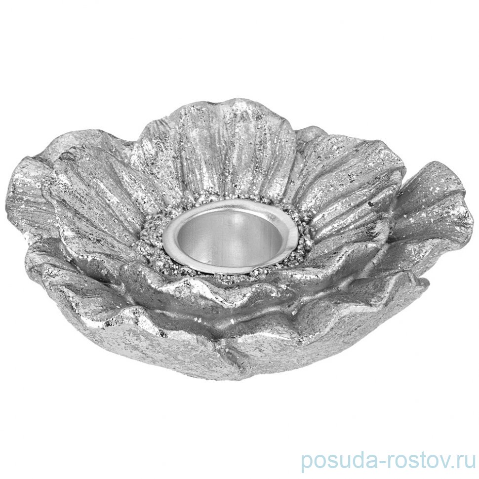Подсвечник 10,3 х 10 х 4 см серебро "Flower" / 334455 Подсвечник 10,3 х 10 х 4 см серебро "Flower" / 334455