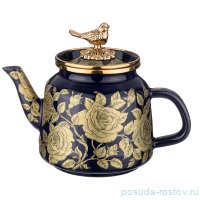 Чайник 1 л эмалированный кобальт &quot;Agness /Ренессанс /Розы&quot; / 212479