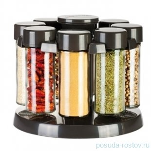 Банки для специй 8 шт антрацитовые на вращающейся подставке &quot;SEASON&quot; / 141479