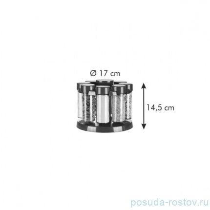 Банки для специй 8 шт антрацитовые на вращающейся подставке &quot;SEASON&quot; / 141479