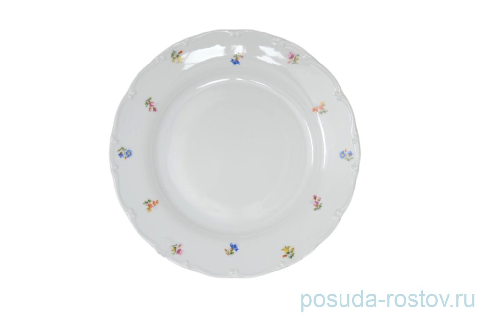 Набор тарелок 25 см 6 шт  Bohemia Porcelan Moritz Zdekauer 1810 s.r.o. "Офелия /Мелкие цветы" / 039452