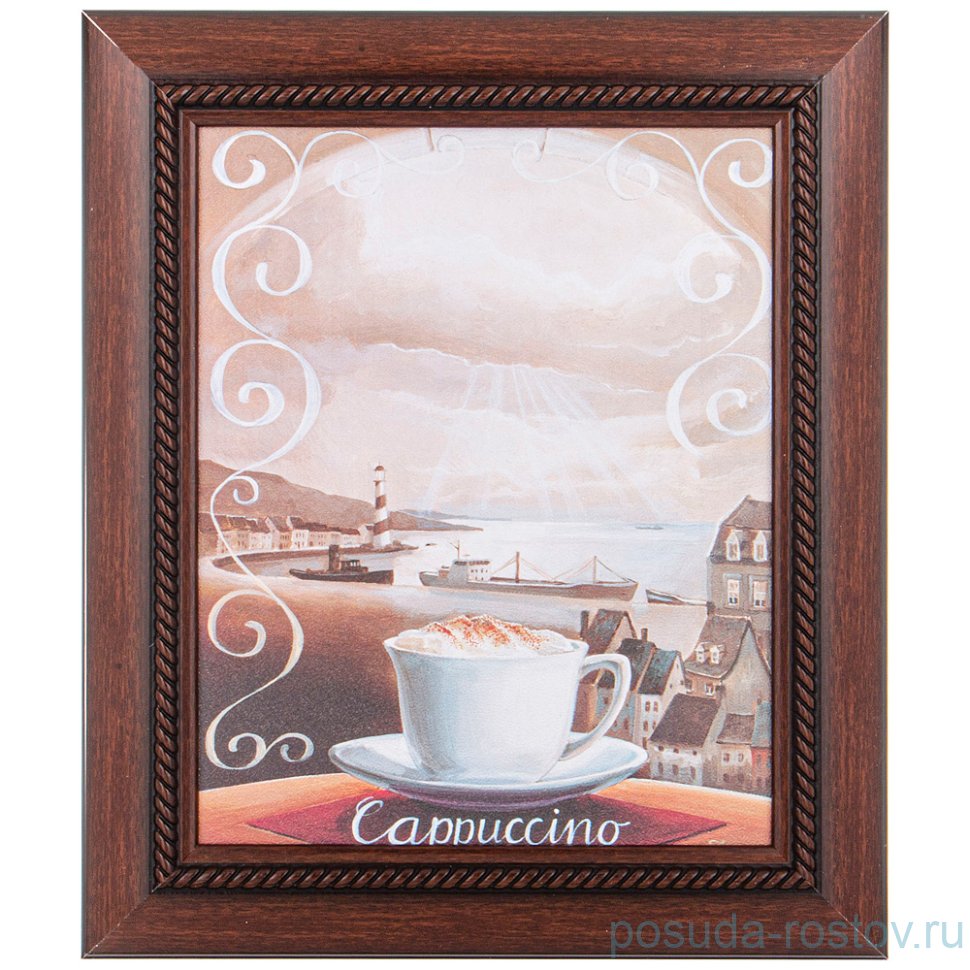 Картина 24 х 30 см "Cappuccino" /рамка коричневая / 270183