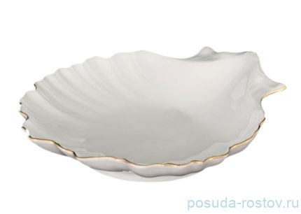 Блюдо 21 см ракушка &quot;Корона /Отводка золото&quot; / 088788