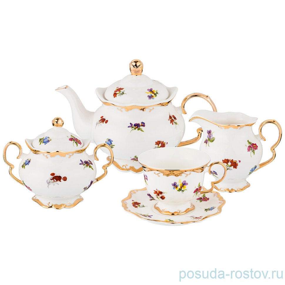 Чайный сервиз на 6 персон 15 предметов "роял жардин" / 194092