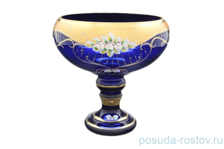Ваза для фруктов 28 см н/н "Лепка синяя" / 053865