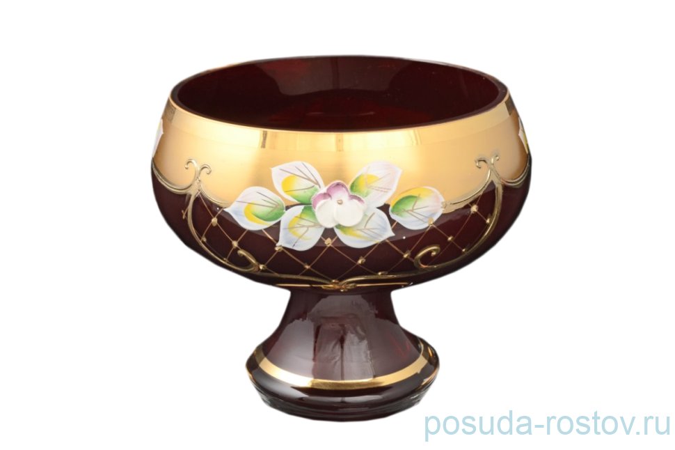 Вазочка для конфет 12 см н/н "Лепка красная /9849" S-A / 040384
