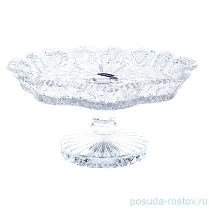 Ваза для фруктов 26 см н/н &quot;Glasspo /Хрусталь резной&quot; / 046040