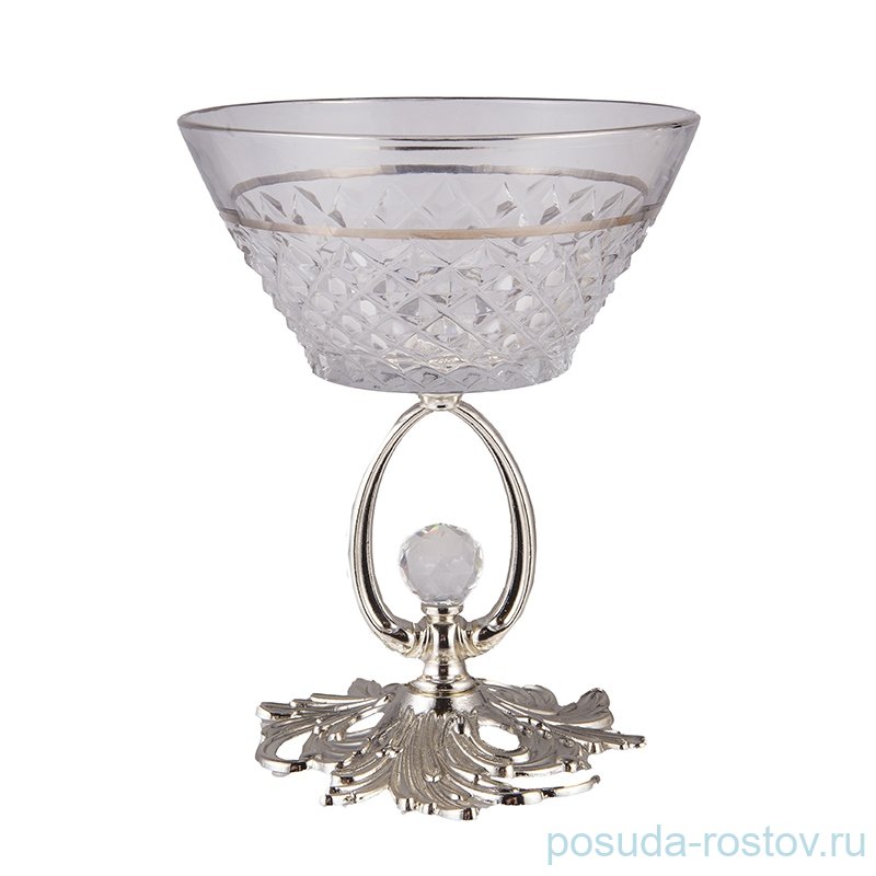 Креманка 12,5 см серебрянная "Далия /Волна" / 229398 Креманка 12,5 см серебрянная "Далия /Волна" / 229398